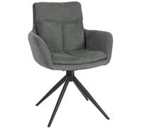 CLP Chaise de Salle ‡ Manger Vilas I Chaise rembourrÈe pivotante avec revÍtement en Tissu, Couleur:Gris