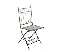CLP Chaise pliante Asina Chaise de jardin pliante avec ornements raffinés,bronze