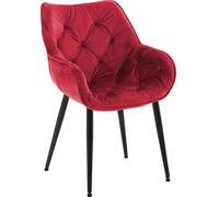 CLP Chaise Tanna velours piqué,rouge