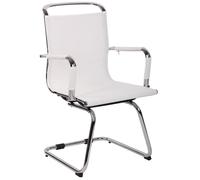 CLP Chaise visiteur Barnet Mesh avec piétement luge,blanc