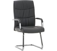 CLP Chaise visiteur Caro avec accoudoirs,noir