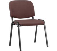 CLP Chaise Visiteur Empilable Ken en Tissu I Chaise De Reception Confortable avec Dossier Et Pieds en Métal Robuste, Couleur:Marron