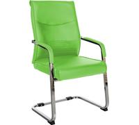 CLP Chaise visiteur Hobart I Chaise cantilever en similicuir ou tissu,blanc similicuir