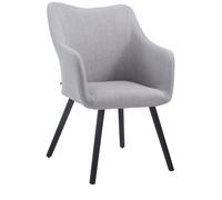 CLP Chaise visiteur McCoy V2 Tissu avec accoudoirs,gris noir
