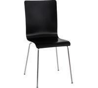 CLP Chaise en bois avec piètement en métal PEPE , Noir noir G