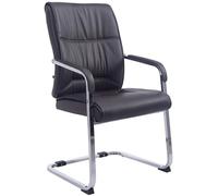 CLP Chaise Visiteur XXL Anubis I Chaise Stable Et Facile d'entretien avec Revêtement en Similicuir I Capacité De Charge De 260 Kg, Couleur:Marron