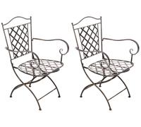 CLP Chaises Adara chaises de jardin en fer faites à la main,bronze