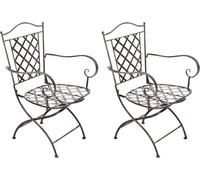CLP Chaises Adara chaises de jardin en fer faites à la main,marron antique
