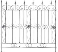CLP Cloture de Jardin Mangold en Fer, Cloture modulaire a emboiter sans Beton, Treillis Style Maison de Campagne pour Jardin et terrasse Couleur Anthracite