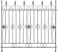 CLP Cloture de Jardin Mangold en Fer, Cloture modulaire a emboiter sans Beton, Treillis Style Maison de Campagne pour Jardin et terrasse Couleur Bronze