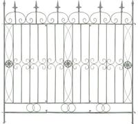 CLP Cloture de Jardin Mangold en Fer, Cloture modulaire a emboiter sans Beton, Treillis Style Maison de Campagne pour Jardin et terrasse Couleur Vert Antique