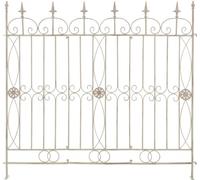 CLP Cloture de Jardin Mangold en Fer, Cloture modulaire a emboiter sans Beton, Treillis Style Maison de Campagne pour Jardin et terrasse Couleur crème Antique