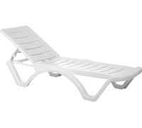 CLP Ensemble de 4 chaises longues Aqua,blanc