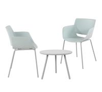 CLP Ensemble de Jardin Berena I Ensemble Table Berea et chaises Alpena I Ensemble d'extérieur résistant aux intempéries et aux UV I Meubles de Jardin, Couleur:Turquoise, Contenu du Set:2 Stühle