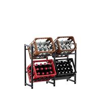 CLP Étagère à bouteilles Lennert – solide, casier robuste – Noir Taille L