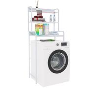 CLP Etagère A Lave-Linge en Métal Darby I Etagère pour Machine A Laver avec 3 Espaces De Rangement, Couleur:Blanc
