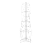 CLP Étagère d'angle en Fer Pliable Irma, Couleur:Blanc
