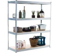 CLP Étagère De Rangement Pour Charges Lourdes 160 x60x180 cm , Argent Argent