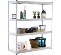 CLP Étagère De Rangement Pour Charges Lourdes 160 x60x180 cm , Blanc Blanc G