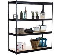 CLP Étagère De Rangement Pour Charges Lourdes 160 x60x180 cm , Noir Noir G