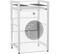 CLP Etagere de Superposition Lave-Linge/seche-Linge Juri, Colonne de Lavage, Support jusqu'a 300 kg, Gain de Place, Couleur:Blanc