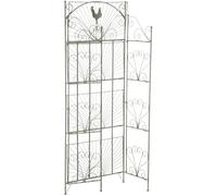 CLP Étagère Pliante Mia en Fer, avec 4 Niveaux de Rangement, Style Maison de Campagne, Disponible en Plusieurs Couleurs, Couleur:Vert Antique