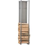 CLP Étagère Porte Bois de Cheminée Spark I Porte-bûche Robuste Stable I Étagère de Rangement Bois de Cheminé I Couleur:, Couleur:Acier affiné, Taille:120 cm