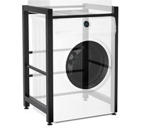 CLP Etagère pour Machine à Laver Medina I pour jusqu'à 2 appareils ménagers I Structure en Acier, Couleur:Noir