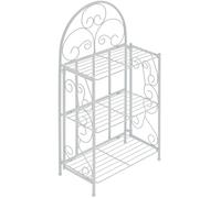 CLP Étagère Rosa | Style Maison de Campagne | Étagère Pliante en Fer avec 3 Niveaux | Disponible en Plusieurs Couleurs, Couleur:Blanc