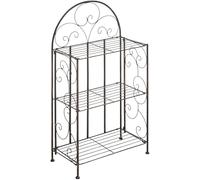 CLP Étagère Rosa | Style Maison de Campagne | Étagère Pliante en Fer avec 3 Niveaux | Disponible en Plusieurs Couleurs, Couleur:Bronze