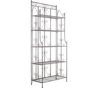 CLP Étagère sur pied Ciara, étagère pour balcon, terrasse et jardin avec 5 étagères pliables,bronze