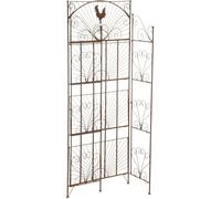 CLP Étagère sur Pied Mia en Fer, étagère Pliante à 4 Compartiments de Rangement Style Maison de Campagne, Plusieurs Coloris Disponibles | Couleur Marron Antique