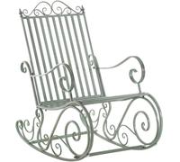 CLP Fauteuil à Bascule Relaxant Smilla, résistant aux intempéries pour Jardin, Ergonomique, Style Maison de Campagne, Fauteuil d'extérieur, Couleur:Vert Antique