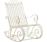 Chaise ¿ Bascule D'ext¿Rieur En M¿Tal Cr¿Me Antique