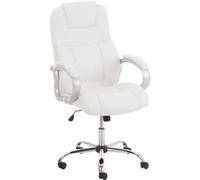CLP Fauteuil de bureau BIG APOLL similicuir , Blanc Blanc G