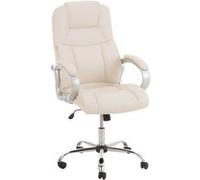 CLP Fauteuil de bureau BIG APOLL similicuir , Crème Crème G