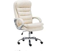 CLP Fauteuil de bureau Big Vancouver similicuir , Crème Crème G
