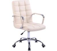 CLP Fauteuil de bureau Deli en similicuir , Crème Crème G