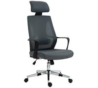 CLP Fauteuil De Bureau Ergonomique Kanab en Maille I avec Repose-Nuque I Dossier Inclinable I Hauteur Réglable Et Pivotant, Couleur:Gris