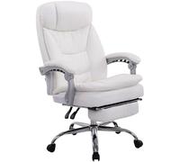 CLP Fauteuil de bureau XL Troy similicuir , Blanc Blanc