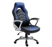 CLP Fauteuil de bureau / Gaming Foxton en similicuir , Noir / Bleu