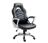 CLP Fauteuil de bureau / Gaming Foxton en similicuir , Noir / Gris