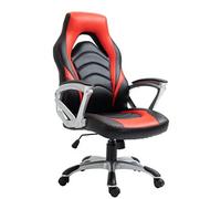 CLP Fauteuil de bureau / Gaming Foxton en similicuir , Noir / Rouge