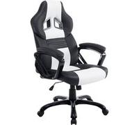 CLP Fauteuil de bureau / Gaming Pedro , Noir / Blanc Noir / Blanc G