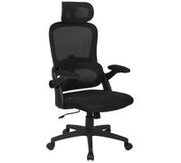CLP Fauteuil de bureau Garston avec soutien lombaire et appui-tête , Noir Noir G