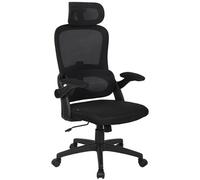 CLP Fauteuil de bureau Garston avec soutien lombaire et appui-tête , Noir