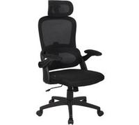 CLP Fauteuil de bureau Garston avec soutien lombaire et appui-tête , Noir Noir G