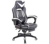 CLP Fauteuil de bureau Heat en similicuir , Noir / Blanc Noir/Blanc