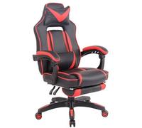 CLP Fauteuil de bureau Heat en similicuir , Noir / Rouge