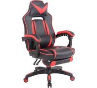CLP Fauteuil de bureau Heat en similicuir , Noir / Rouge